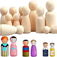 Mengger Muñeca de Madera clavija maciza Hombre Mujer Juguetes Inacabados Naturales Pintura Arte Bebé Teether Figuras…